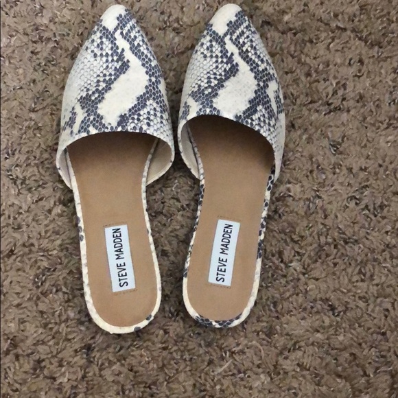 steve madden snake print mules
